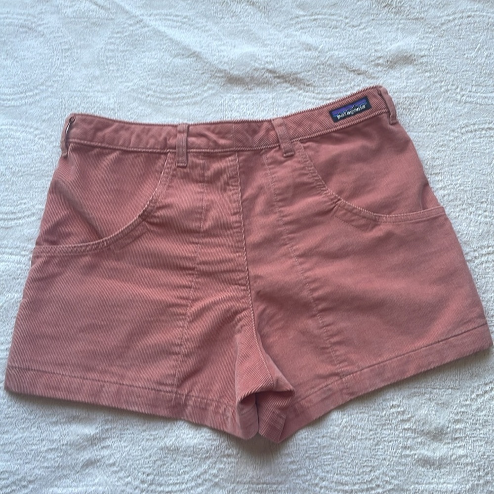 Patagonia, size 10, salmon pink corduroy shorts. - Picture 3 of 8